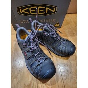 KEEN Women’s Flint II Steel Toe Work Shoe - Size 8.5 M - Magnet/Rose